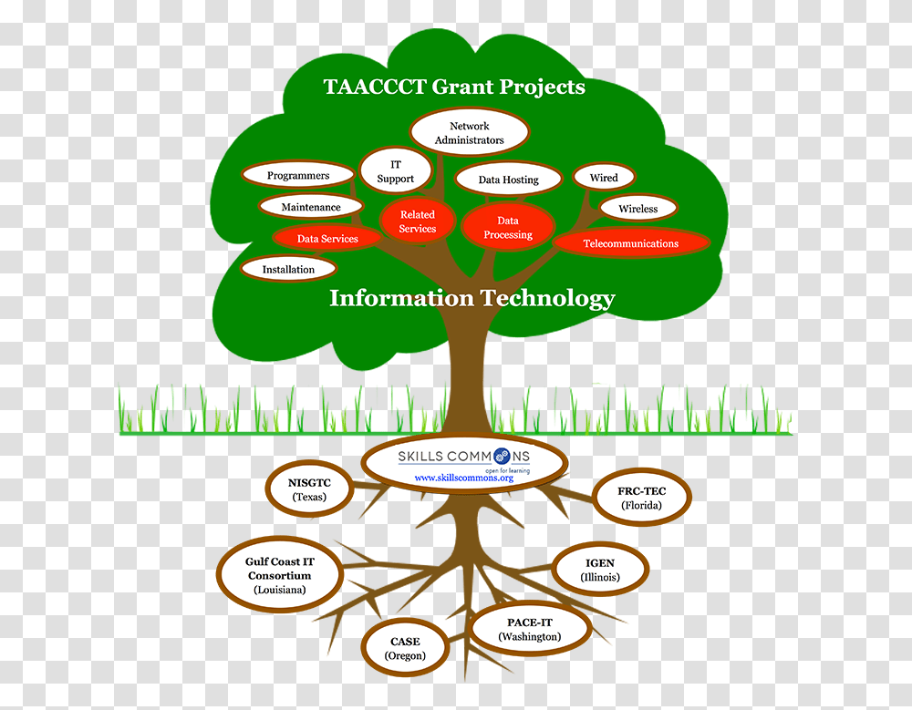 Select Grant Projects In Information Technology Cartoon Trees With Roots, Vegetation, Plant, Outdoors, Flyer Transparent Png