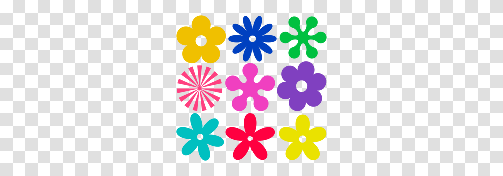 Selection Of Retro Flowers Vector Graphics, Pattern, Ornament, Purple, Fractal Transparent Png