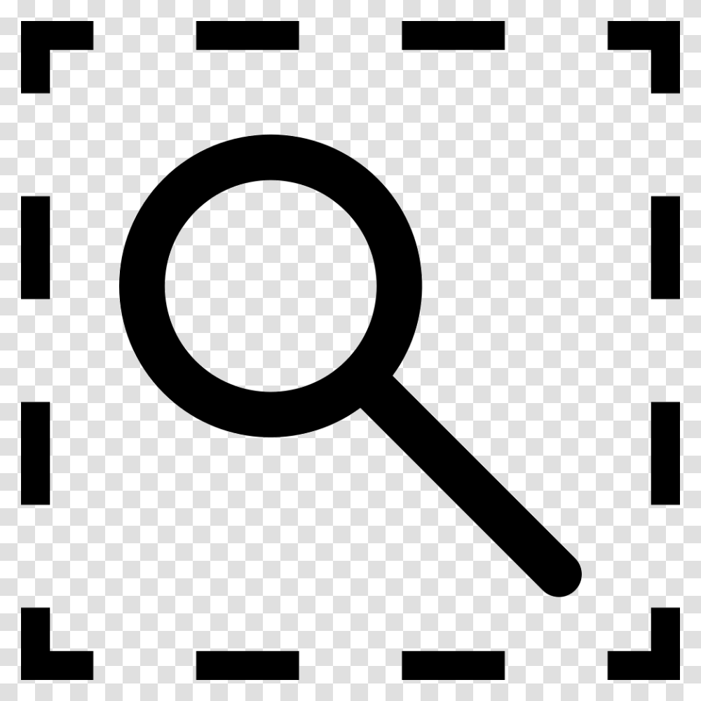 Selection View Interface Symbol Of A Magnifying Glass Inside Transparent Png