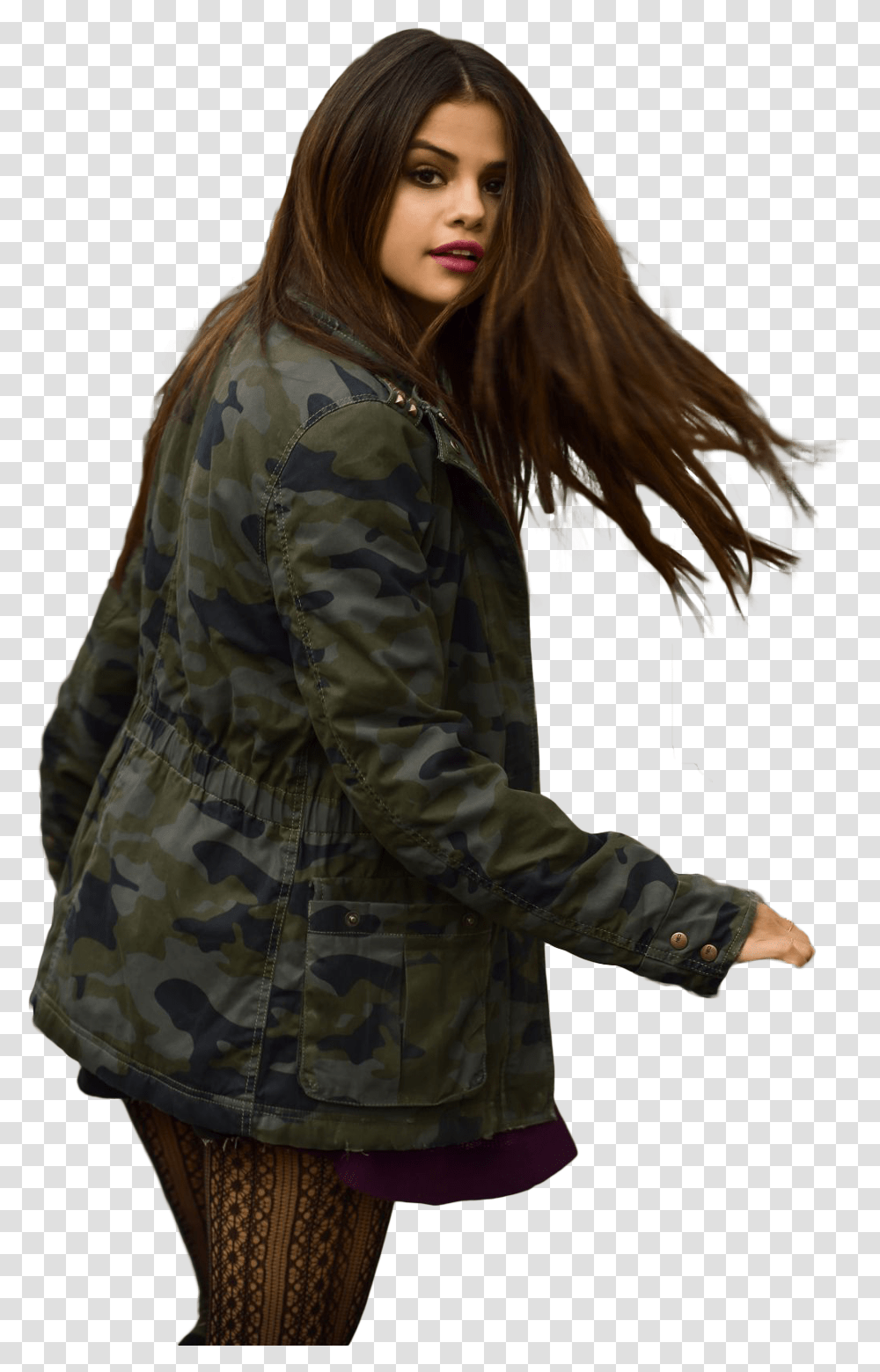 Selena Gomez Background, Apparel, Military Uniform, Coat Transparent Png