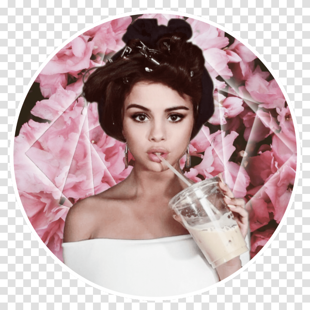 Selena Gomez Bigoudis Bouton Selena Gomez Hair Roll, Beverage, Drink, Milk, Juice Transparent Png