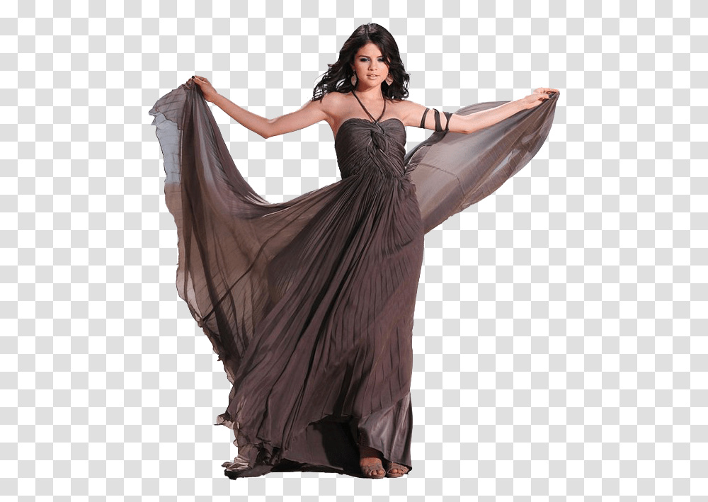 Selena Gomez Brown Dress, Dance Pose, Leisure Activities, Apparel Transparent Png