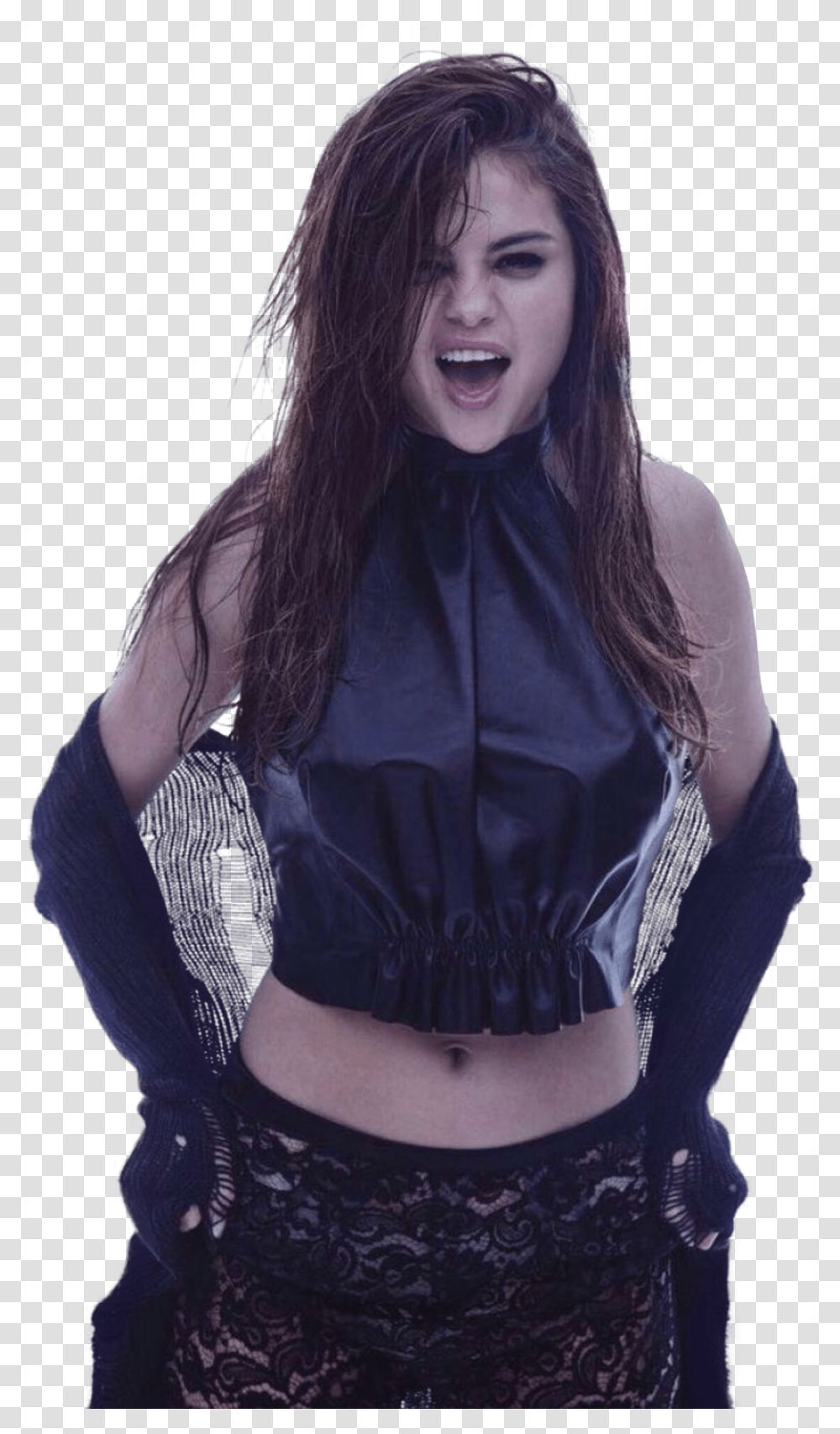 Selena Gomez Goth Edit, Person, Blouse, Sleeve Transparent Png