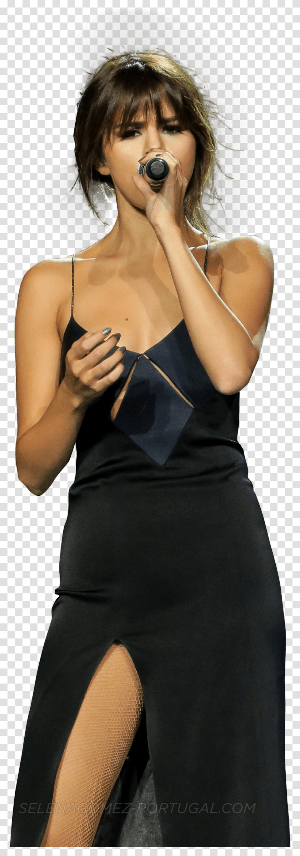 Selena Gomez On Stage, Person, Evening Dress, Robe Transparent Png