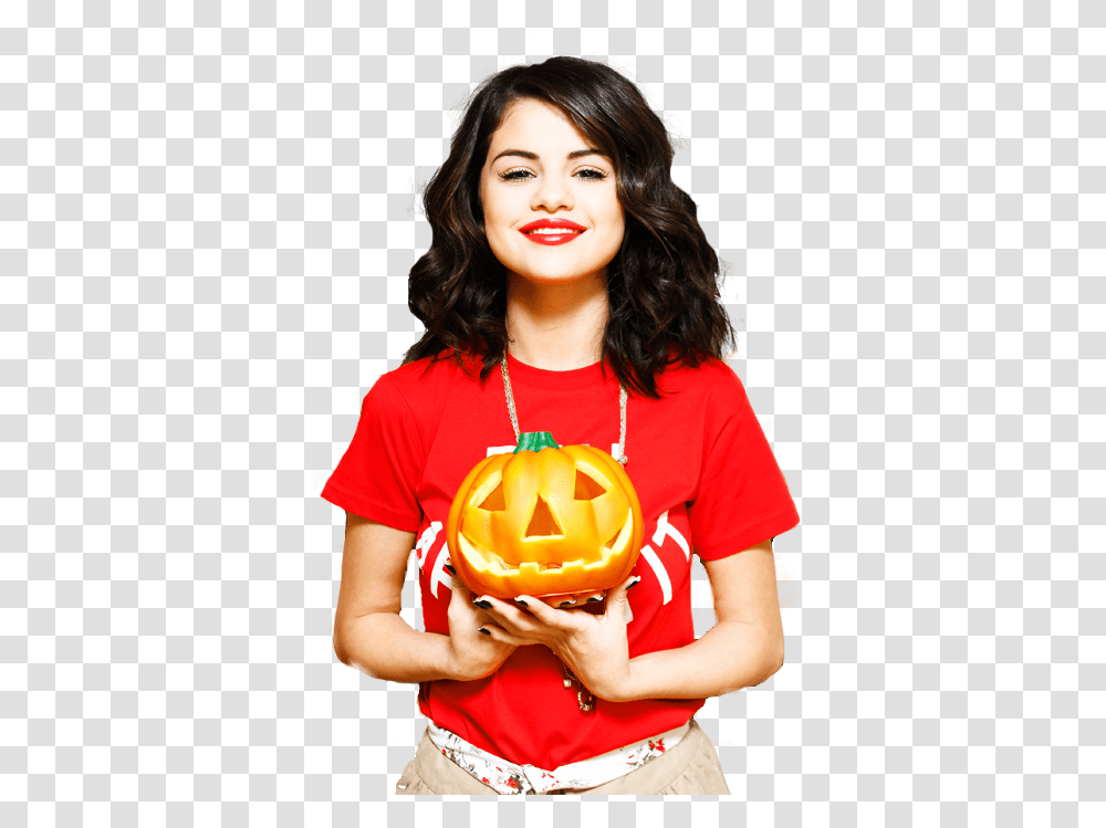 Selena Gomez Selena Gomez Happy Halloween, Person, Plant, Produce Transparent Png