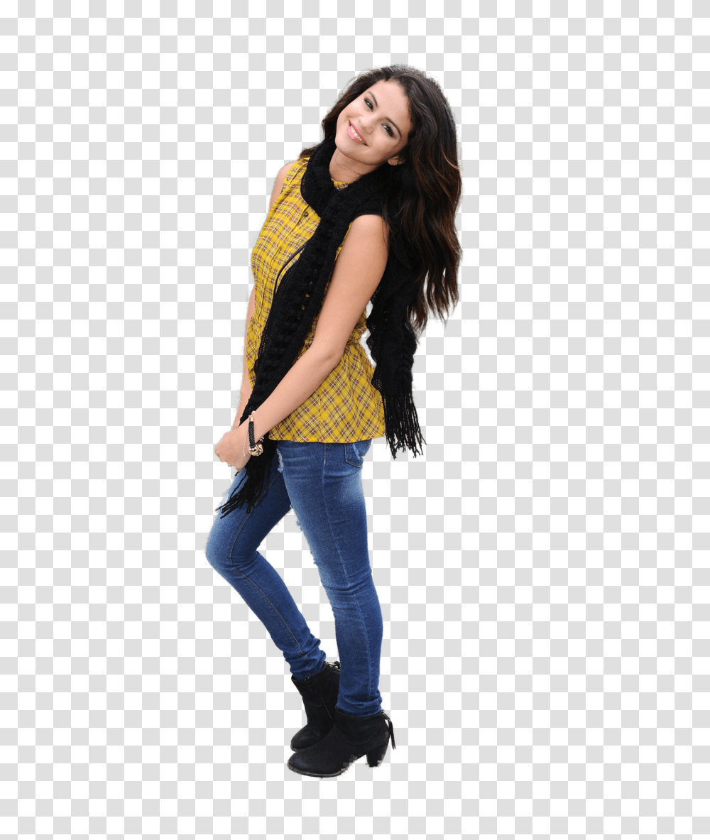 Selena Gomez Smiling Image, Person, Pants, Female Transparent Png