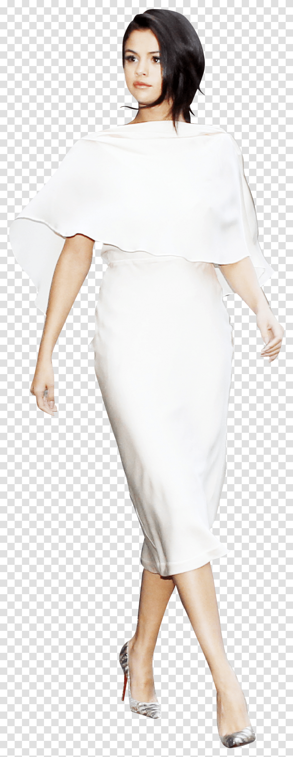 Selena Gomez White Dress Image, Person, Female, Woman Transparent Png