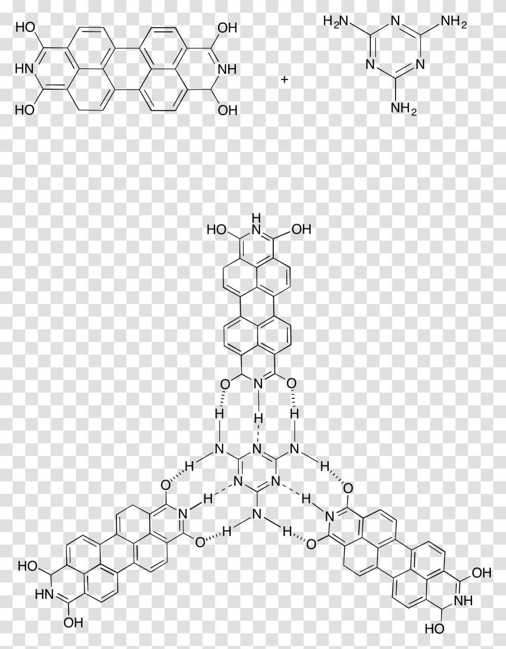 Self Assembly Of A Ptcdi Melamine Supramolecular Network Self Assembly Of A Ptcdi Melamine Supramolecular Network, Gray Transparent Png