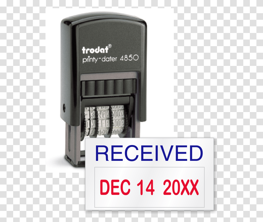 Self Inking Received Date Stamp, Adapter, Machine, Fuse, Electrical Device Transparent Png