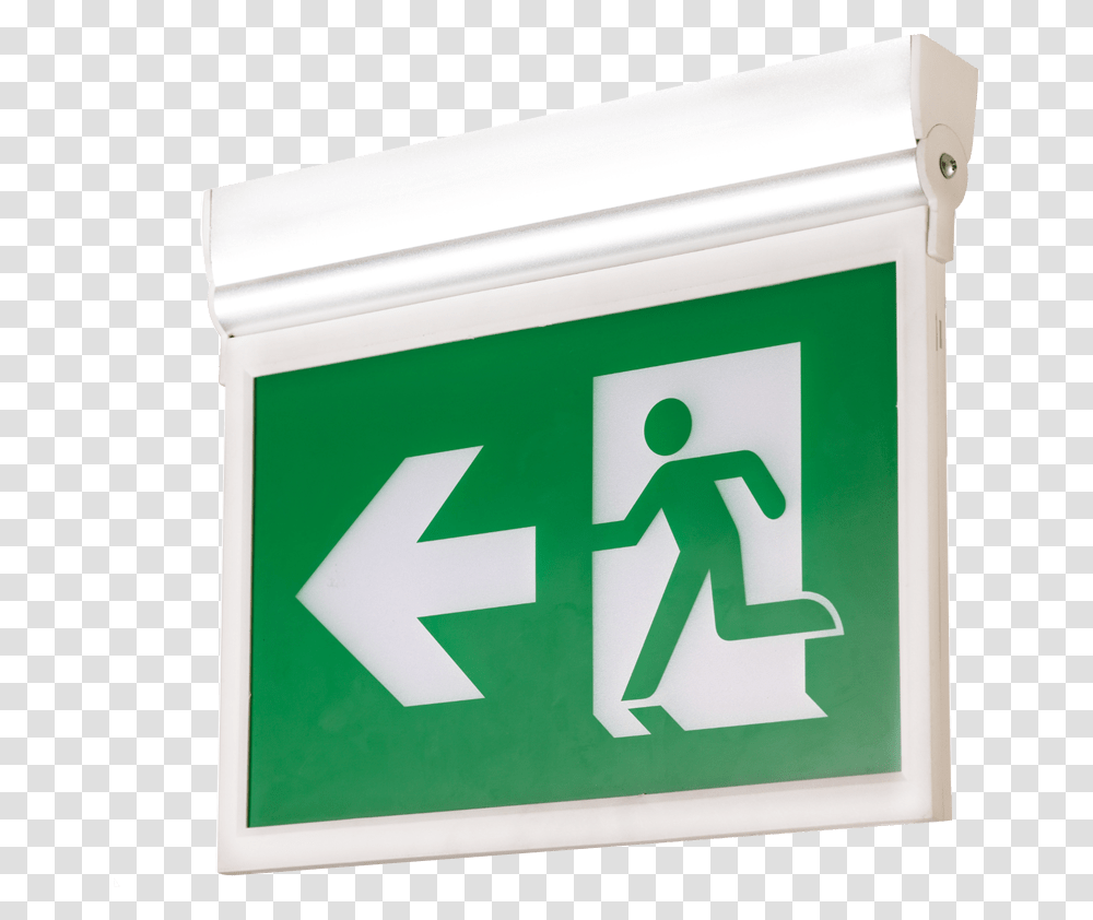 Self Powered Swing Type Led Running Man Exit Sign Emergency Exit, Mailbox, Letterbox, Road Sign Transparent Png