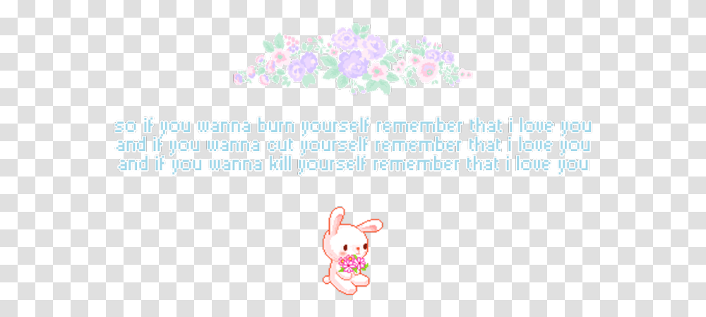 Selfharm Staysafe Ily Staystrong Cute Freetoedit Cartoon, Plant, Flower, Blossom, Cherry Blossom Transparent Png