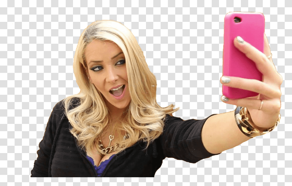Selfie Jenna Marbles Jenna Marbles, Person, Mobile Phone, Aluminium, Tin Transparent Png