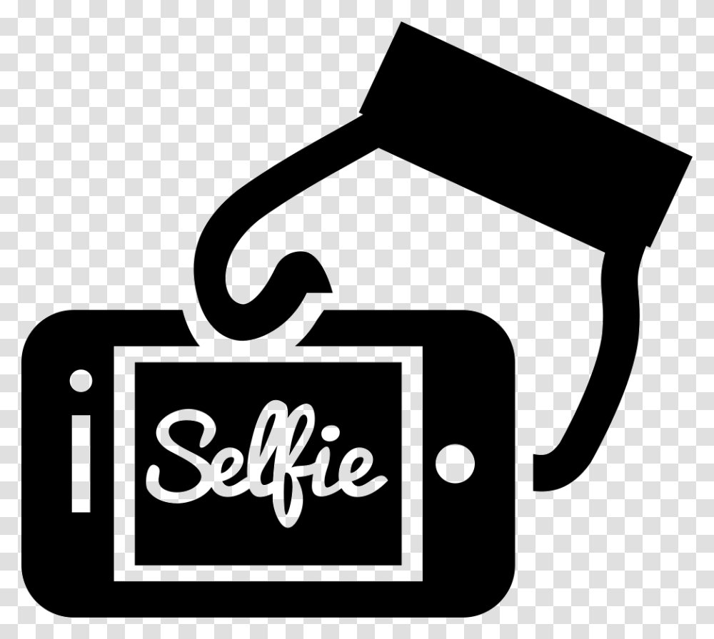 Selfie On Phone Screen In A Hand, First Aid, Stencil, Hammer Transparent Png