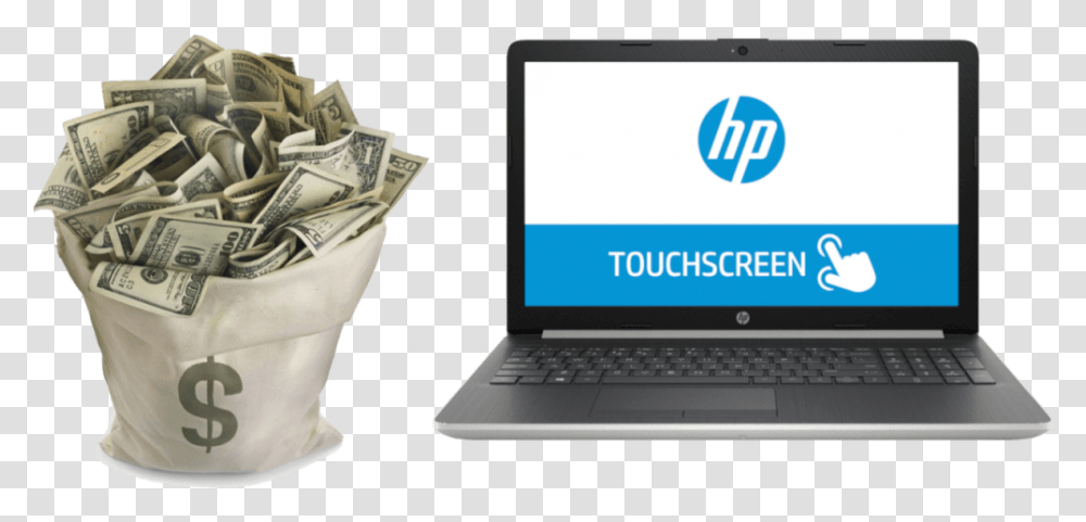 Sell Hp Laptops Bag Of Money Meme, Pc, Computer, Electronics, Computer Keyboard Transparent Png