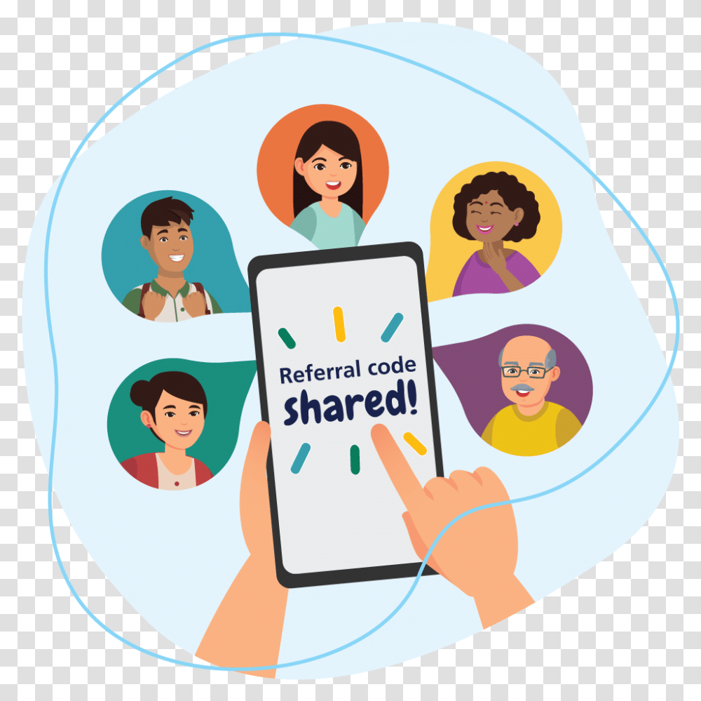 Sembcorp Referral Program Sharing, Text, Label, Person, Crowd Transparent Png