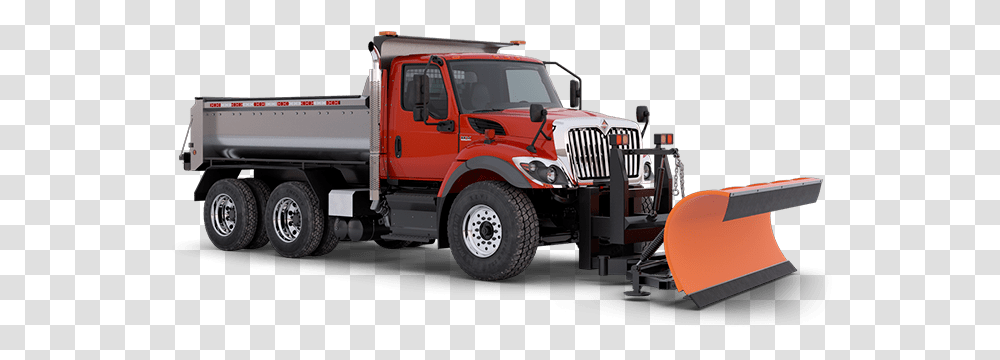 Semi Drawing International Truck International Hv Snow Plow, Vehicle, Transportation, Wheel, Machine Transparent Png