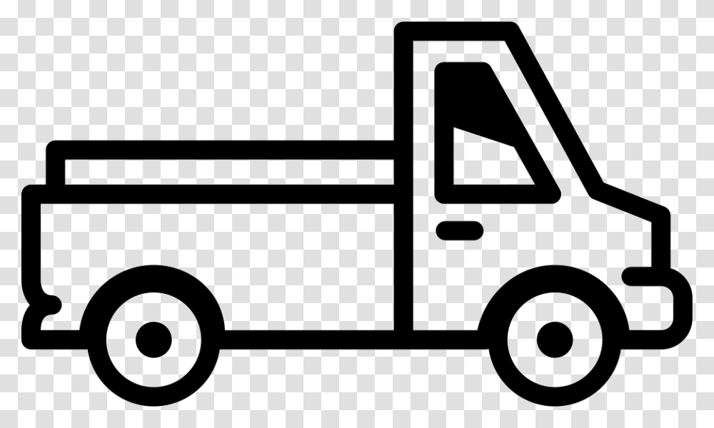 Semi Svg Truck Van Black And White, Vehicle, Transportation, Caravan, Moving Van Transparent Png