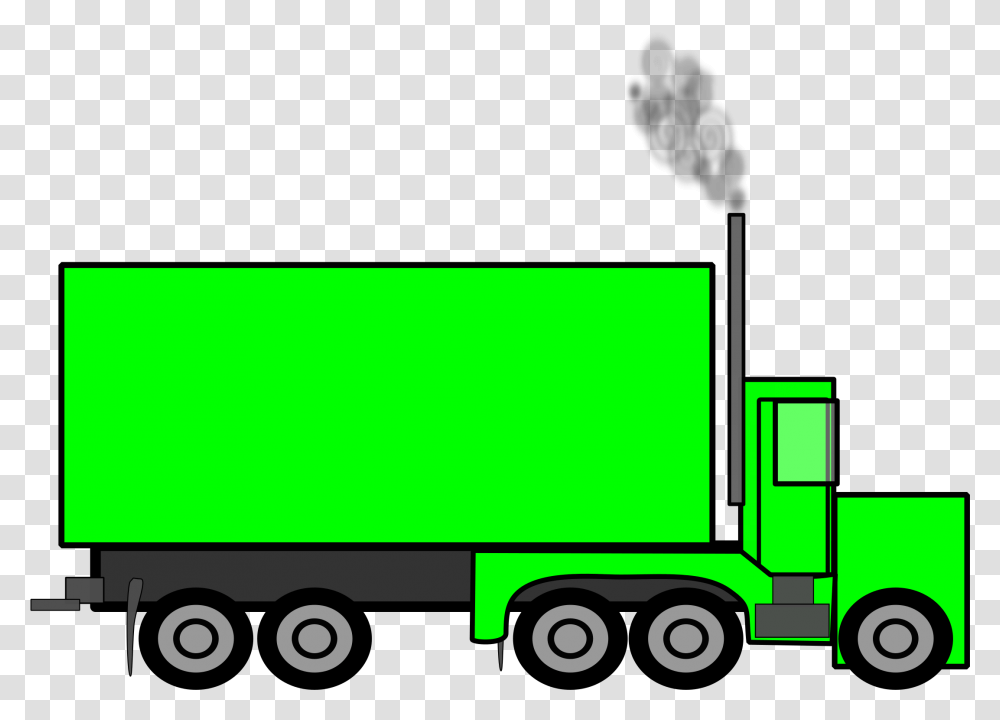 Semi Truck Clip Art, Trailer Truck, Vehicle, Transportation, Moving Van Transparent Png