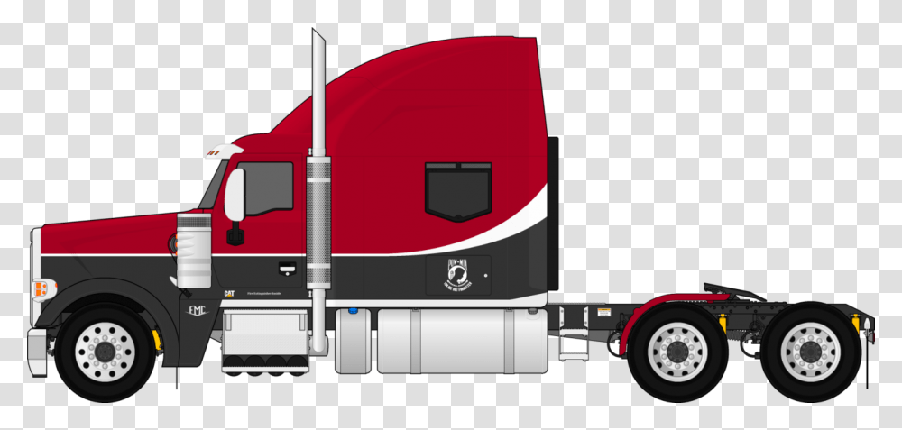 Semi Truck Side View Clipart, Wheel, Machine, Vehicle, Transportation Transparent Png