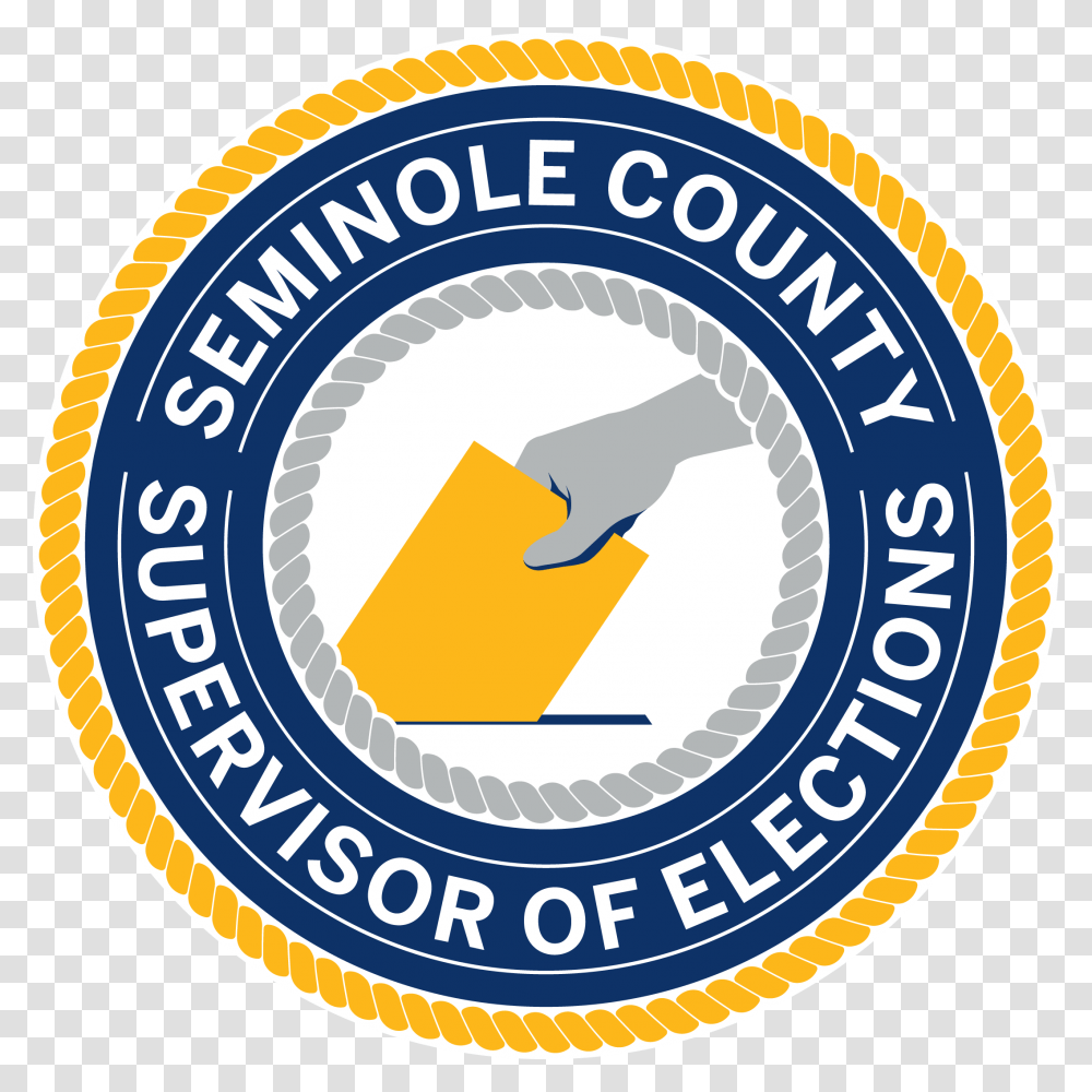 Seminole County Supervisor Of Elections Official Seal Emblem, Logo, Label Transparent Png