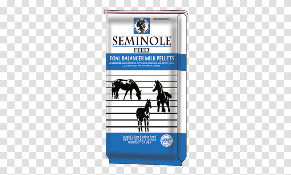 Seminole Feed Foal Balancer Milk Pellets Seminole Osceola 12 Sweet, Label, Horse, Mammal Transparent Png