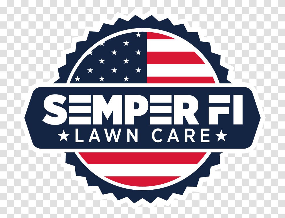 Semper Fi Lawn Care Logo, Label, Text, Symbol, Trademark Transparent Png