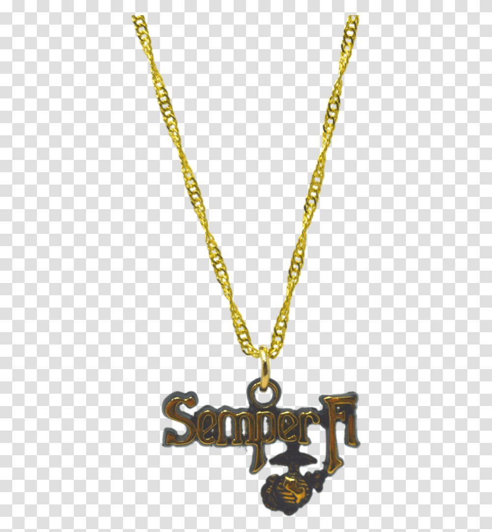 Semper Fi Necklace Solid, Jewelry, Accessories, Accessory, Gold Transparent Png