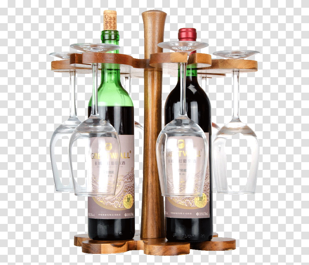 Sen Too Original Solid Wood Ornaments Wine Rack Wine Wine Glass Upside Down Wood Rack, Bottle, Beverage, Drink, Alcohol Transparent Png