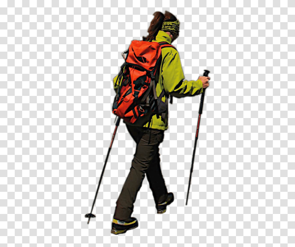 Senderismo Mujer People Trekking, Person, Backpack, Bag, Outdoors Transparent Png