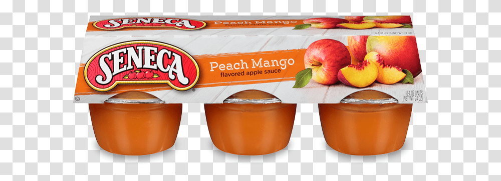 Seneca Peach Mango Apple Sauce Cups Tree Top Seneca Foods, Plant, Dessert, Fruit, Cream Transparent Png