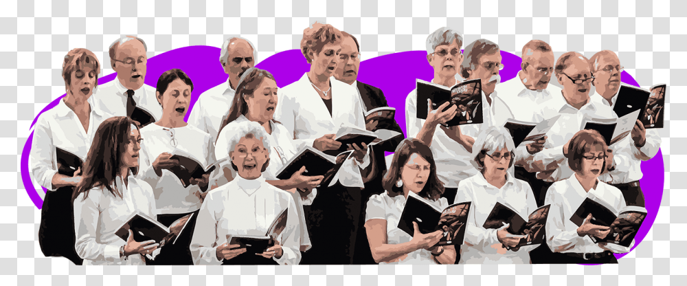 Senior Choir Performance, Person, Face, People, Crowd Transparent Png