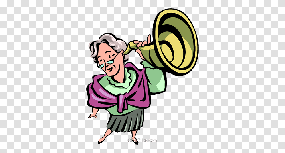 Senior Citizens Royalty Free Vector Clip Art Illustration, Horn, Brass Section, Musical Instrument, Person Transparent Png