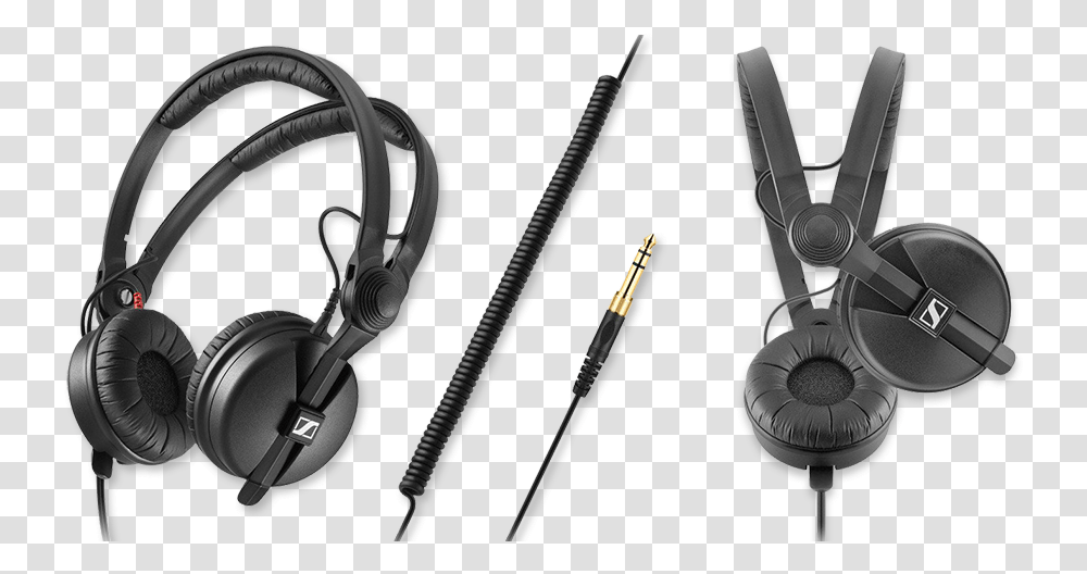 Sennheiser Hd25 Lightweight On Ear Dj Headphones, Electronics, Headset, Cable, Steamer Transparent Png