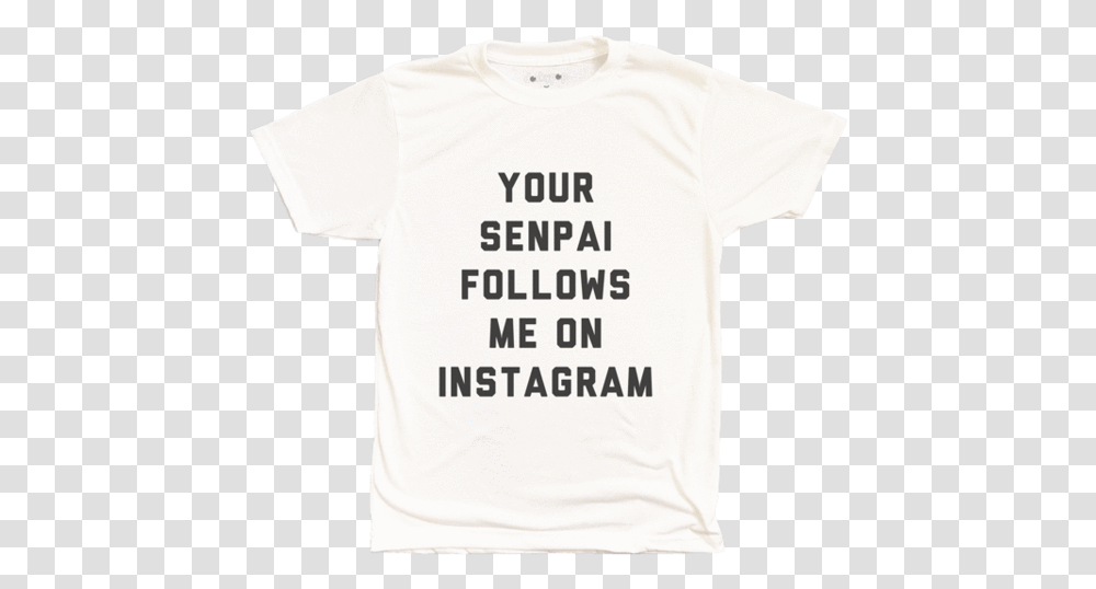 Senpai Instagram Tee Active Shirt, Apparel, T-Shirt, Word Transparent Png