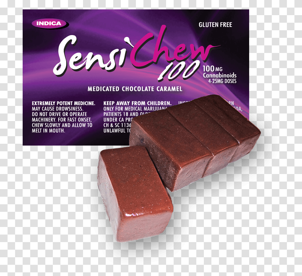 Sensi Chew Indica 300dpi Ca Sensi Chew Cbd Platinum, Chocolate, Dessert, Food, Sweets Transparent Png