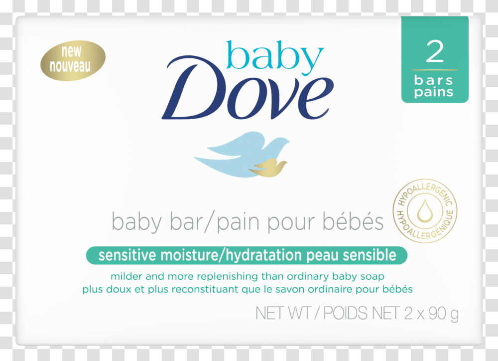 Sensitive Moisture Baby Bar 90g Dove Soap, Advertisement, Poster, Flyer, Paper Transparent Png