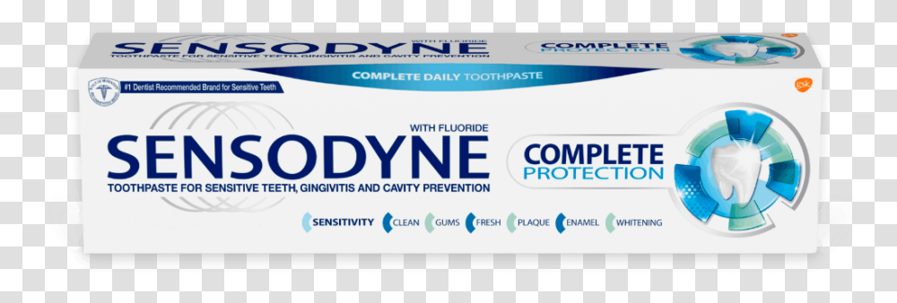 Sensodyne Complete Protection Toothpaste Online Advertising, Word, First Aid, Label Transparent Png
