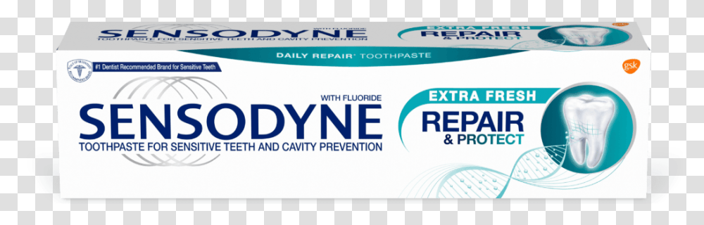 Sensodyne Repair Amp Protect Extra Fresh Toothpaste Sensodyne Rapid, Word, Label, Credit Card Transparent Png