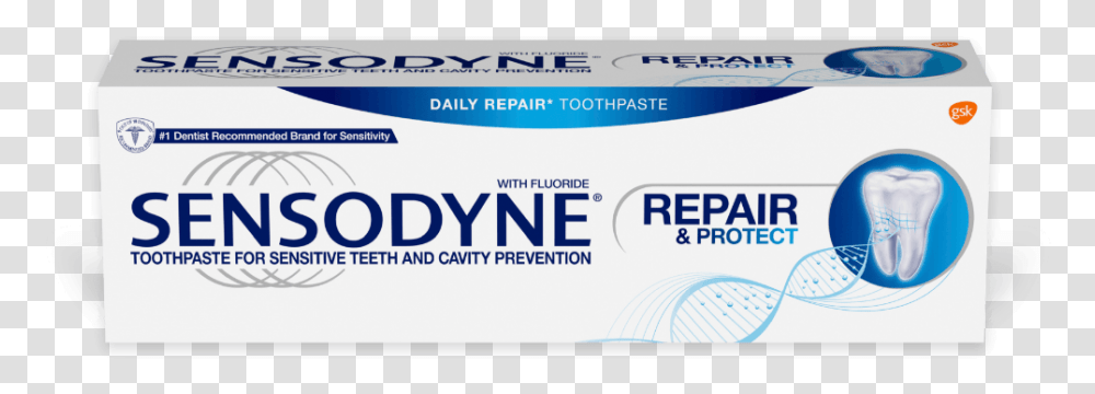 Sensodyne Repair Amp Protect Toothpaste, Label, Id Cards, Document Transparent Png
