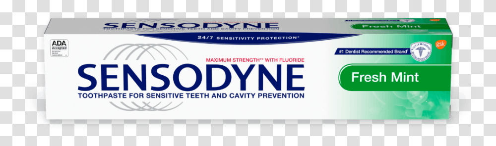Sensodyne Toothpaste In Fresh Mint Sensodyne Sensitive Toothpaste, Word, Label, Vehicle Transparent Png