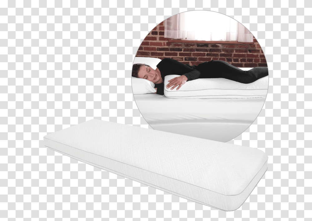 Sensorpedic Cooling Memory Foam Body Pillow Comfort, Furniture, Mattress, Person, Human Transparent Png