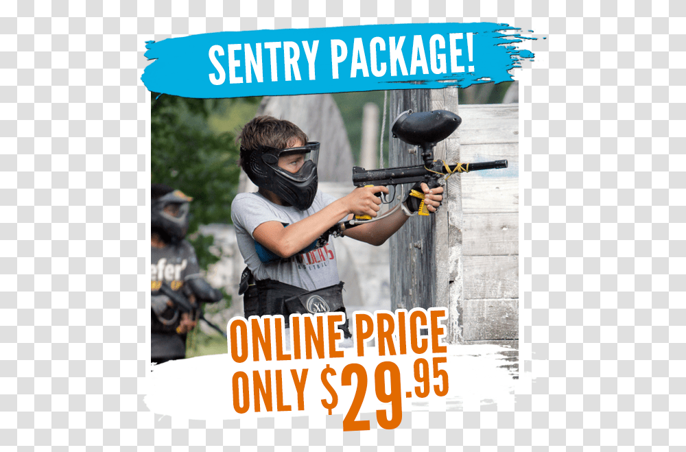 Sentry Package Price Paintball, Person, Human, Gun, Weapon Transparent Png