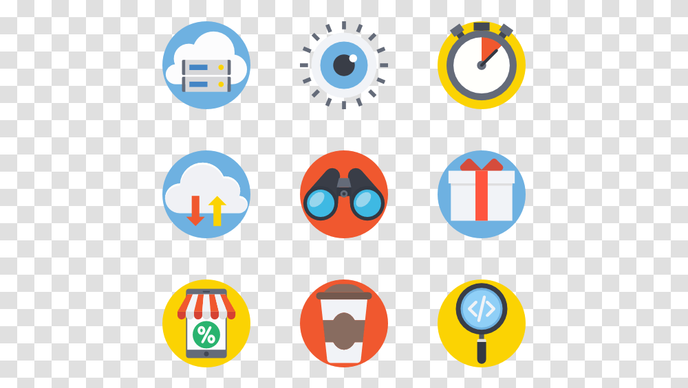 Seo And Web Flat Icon Set, Face, Number Transparent Png