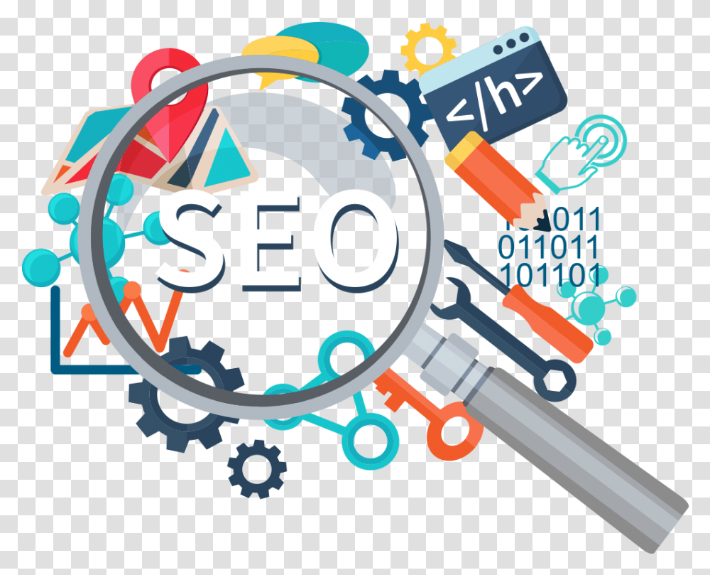 Seo Clipart Seo Search Engine Optimization, Magnifying, Key Transparent Png