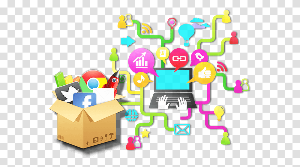 Seo Services Featured Img Qung Co Trn Mng X Hi, Pac Man, Box Transparent Png