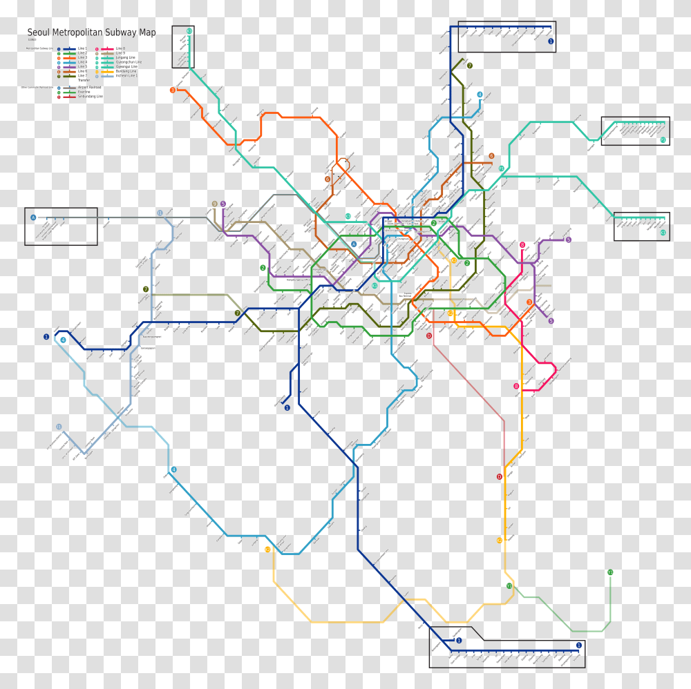 Seoul Subway Map Seoul Metro Map, Plot, Diagram, Atlas, Network Transparent Png