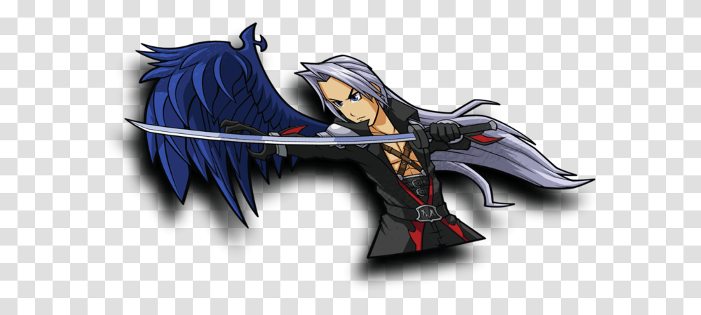 Sephiroth Half Peeker Sticker Fighter Aircraft, Person, Human, Sport, Sports Transparent Png