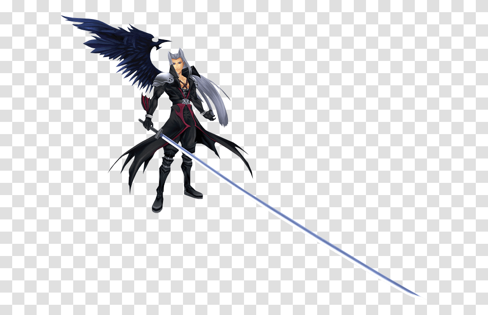 Sephiroth Sephiroth Sword Kingdom Hearts, Person, Human, Weapon, Weaponry Transparent Png