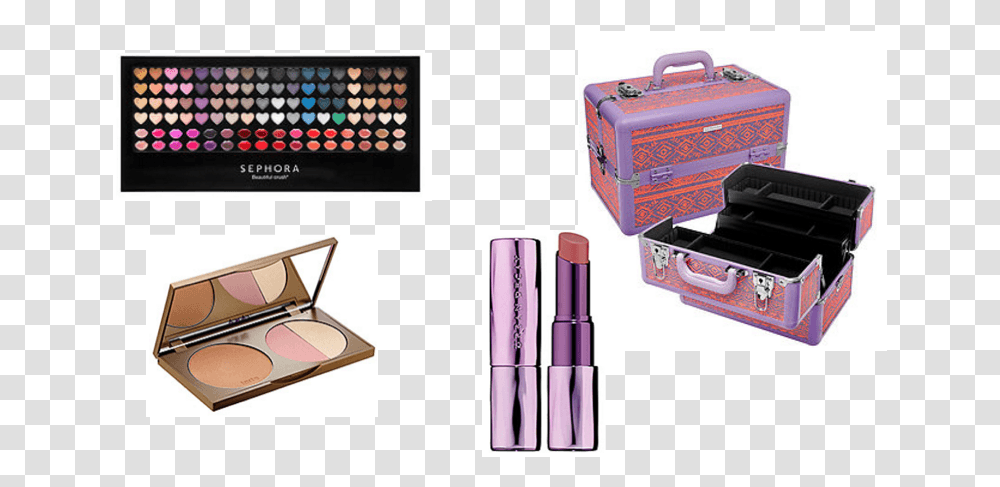 Sephora Makeup Sephora Train Case Purple Orange, Cosmetics, Lipstick, Face Makeup Transparent Png