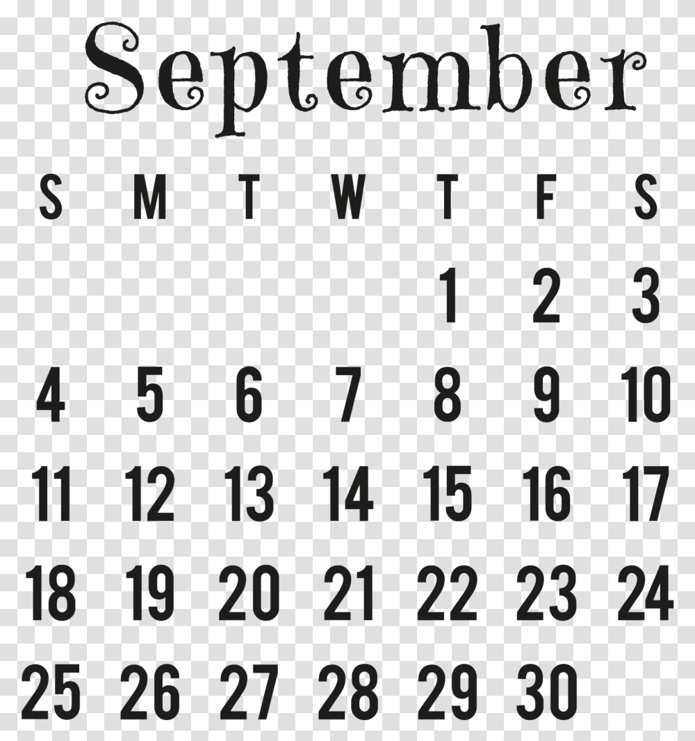September 2016 Calendar Pdf To Print Sep 2016 Calendar Alice No Pais Das Maravilhas, Scoreboard, Alphabet, Number Transparent Png